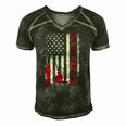 Reel Cool Bonus Dad American Flag Fishing Fathers Day Men's Short Sleeve V-neck 3D Print Retro Tshirt Forest