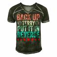 Retro Back Up Terry Put It In Reverse 4Th Of July Fireworks Men's Short Sleeve V-neck 3D Print Retro Tshirt Forest