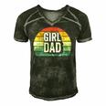 Retro Girl Dad Proud Father Love Dad Of Girls Vintage Men's Short Sleeve V-neck 3D Print Retro Tshirt Forest
