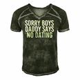 Sorry Boys Daddy Says No Dating Funny Girl Gift Idea Men's Short Sleeve V-neck 3D Print Retro Tshirt Forest