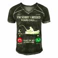 Sorry I Missed Your Call I Was On My Other Line - Fishing Men's Short Sleeve V-neck 3D Print Retro Tshirt Forest