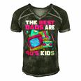 The Best Dads Are 90S Kids 90S Aesthetic Dad Nostalgia Men's Short Sleeve V-neck 3D Print Retro Tshirt Forest