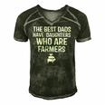 The Best Dads Have Daughters Who Are Farmers Men's Short Sleeve V-neck 3D Print Retro Tshirt Forest