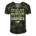The Best Dads Have Daughters Who Ride Horses Equestrian Dad Men's Short Sleeve V-neck 3D Print Retro Tshirt Forest The Best Dads Have Daughters Who Ride Horses Equestrian Dad Men's Short Sleeve V-neck 3D Print Retro Tshirt Forest