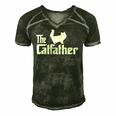 The Catfather Persian Cat Lover Funny Father Cat Dad Men's Short Sleeve V-neck 3D Print Retro Tshirt Forest