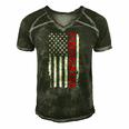Thin Red Line Usa Flag Firefighter Gift For 4Th Of July Men's Short Sleeve V-neck 3D Print Retro Tshirt Forest