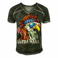 Ultra Maga Trump Sunglasses Eagle Head Usa Flag Bandana Men's Short Sleeve V-neck 3D Print Retro Tshirt Forest