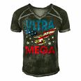 Ultra Mega Eagle Men's Short Sleeve V-neck 3D Print Retro Tshirt Forest