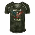 Ultra Mega No Baby Formula Biden Usa Flag Eagle On Back Men's Short Sleeve V-neck 3D Print Retro Tshirt Forest