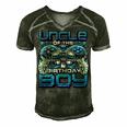Uncle Of The Birthday Boy Video Gamer Birthday Party Family Men's Short Sleeve V-neck 3D Print Retro Tshirt Forest