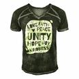 Unity Day Orange Peace Love Spread Kindness Gift Men's Short Sleeve V-neck 3D Print Retro Tshirt Forest