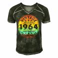 Vintage Established 1964 58Th Birthday Party Retro Men Men's Short Sleeve V-neck 3D Print Retro Tshirt Forest