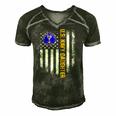 Vintage Usa Flag Proud Us Navy Daughter Veteran Military Men's Short Sleeve V-neck 3D Print Retro Tshirt Forest