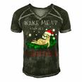 Wake Me Up When Its Christmas 820 Shirt Men's Short Sleeve V-neck 3D Print Retro Tshirt Forest