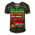 We Elves Try To Stick To The Four Main Food Groups Funny Christmas 608 Trending Shirt Men's Short Sleeve V-neck 3D Print Retro Tshirt Forest