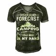 Weekend Forecast Camping 716 Trending Shirt Men's Short Sleeve V-neck 3D Print Retro Tshirt Forest