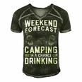 Weekend Forecast Camping With A Chance 22 Shirt Men's Short Sleeve V-neck 3D Print Retro Tshirt Forest