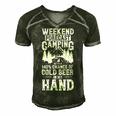 Weekend Forecast Camping With A Chance Active 24 Shirt Men's Short Sleeve V-neck 3D Print Retro Tshirt Forest