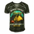 Weekend Forecast Camping With A Good 15 Shirt Men's Short Sleeve V-neck 3D Print Retro Tshirt Forest