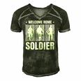 Welcome Home Soldier - Usa Warrior Hero Military Men's Short Sleeve V-neck 3D Print Retro Tshirt Forest