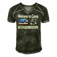 Welcome To Camp Quitcherbitchin 4Th Of July Funny Camping Men's Short Sleeve V-neck 3D Print Retro Tshirt Forest