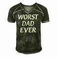 Worst Dad Ever - Fathers Day Men's Short Sleeve V-neck 3D Print Retro Tshirt Forest