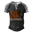 10Th Birthday Basketball Kids Boys Men Sport Lovers Men's Henley Shirt Raglan Sleeve 3D Print T-shirt Black Grey