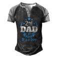 2Nd Time Dad Its A Boy Dad Again Second Baby Announce Men's Henley Raglan T-Shirt Black Grey