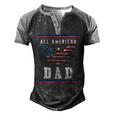 4Th Of July American Flag Dad Men's Henley Raglan T-Shirt Black Grey