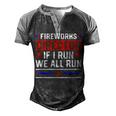 4Th Of July Fireworks Director If I Run We All You Run Men's Henley Shirt Raglan Sleeve 3D Print T-shirt Black Grey