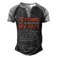 5 Things You Should Know About My Papi Fathers Day Men's Henley Raglan T-Shirt Black Grey