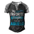 Abuelo Grandpa Gift My Favorite People Call Me Abuelo V2 Men's Henley Shirt Raglan Sleeve 3D Print T-shirt Black Grey