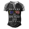 All American Dad 4Th Of July Memorial Day Matching Family Men's Henley Shirt Raglan Sleeve 3D Print T-shirt Black Grey