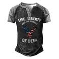 American Flag Deer 4Th Of July - The Pursuit Of Deer Men's Henley Shirt Raglan Sleeve 3D Print T-shirt Black Grey