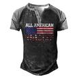 All American Flag Video Gamer July 4Th Boys Kids Men Men's Henley Raglan T-Shirt Black Grey