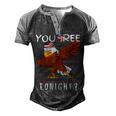 Are You Free Tonight 4Th Of July American Dabbing Bald Eagle Men's Henley Shirt Raglan Sleeve 3D Print T-shirt Black Grey