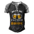 Mens Beer Me Im The Father Of The Bride Men's Henley Raglan T-Shirt Black Grey