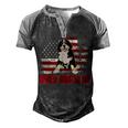 Bernese Mountain Dad American Flag 4Th Of July Dog Lovers V2 Men's Henley Shirt Raglan Sleeve 3D Print T-shirt Black Grey