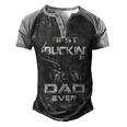 Best Buckin Dad Ever Fathers Day Men's Henley Shirt Raglan Sleeve 3D Print T-shirt Black Grey