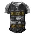 Best Buckin Dad Ever Funny Deer Hunter Cool Hunting Men's Henley Shirt Raglan Sleeve 3D Print T-shirt Black Grey