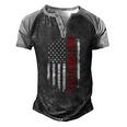 Best Daddy Ever Us American Flag Vintage For Fathers Day Men's Henley Raglan T-Shirt Black Grey