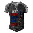 Best Effin’ Step Dad 4Th Of July Ever Shoes Trace Flag Men's Henley Shirt Raglan Sleeve 3D Print T-shirt Black Grey