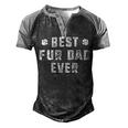 Best Fur Dad Ever Funny Sayings Novelty Men's Henley Shirt Raglan Sleeve 3D Print T-shirt Black Grey