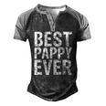 Best Pappy Ever Fathers Day Men's Henley Raglan T-Shirt Black Grey