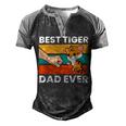 Best Tiger Dad Ever Men's Henley Shirt Raglan Sleeve 3D Print T-shirt Black Grey