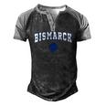 Bismarck High School Lions C2 College Sports Men's Henley Raglan T-Shirt Black Grey