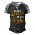 Mens Black Father Black King African American Dad Fathers Day Men's Henley Raglan T-Shirt Black Grey