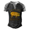 Body By Bacon Bbq Grilling Ham Loving Mens Men's Henley Raglan T-Shirt Black Grey
