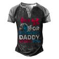 Burnouts Or Bows Daddy Loves You Gender Reveal Party Baby Men's Henley Raglan T-Shirt Black Grey