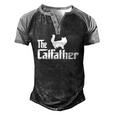 The Catfather Persian Cat Lover Father Cat Dad Men's Henley Raglan T-Shirt Black Grey